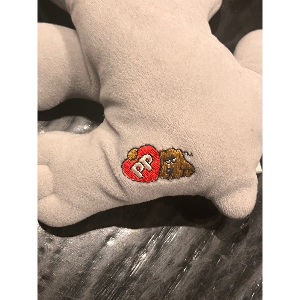 Tonka Pound Puppies 8" Grey Plush Stuffed Animal Puppy Dog 1985 Vintage - Picture 3 of 7